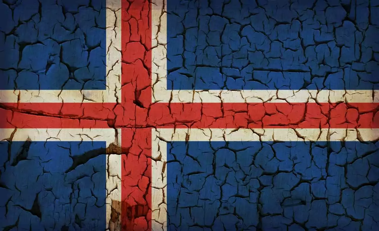 Islândia — O País das Auroras e Gêiser! - Iceland - vintage flag