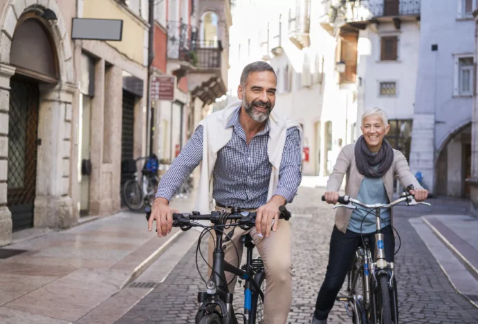 Slow travel - Exploring city with bicycle