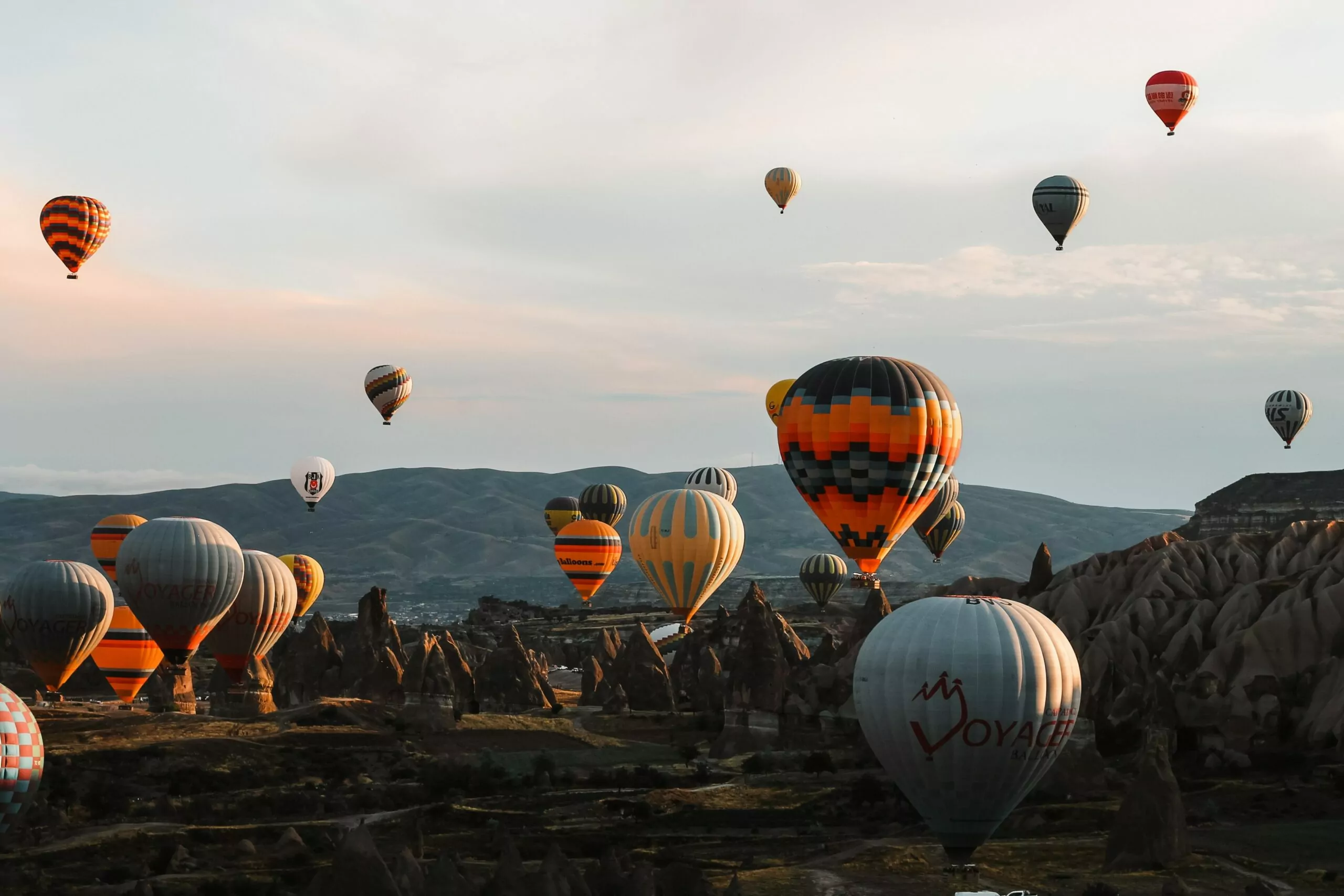 Balões na Capadócia, uma viagem para Turquia.