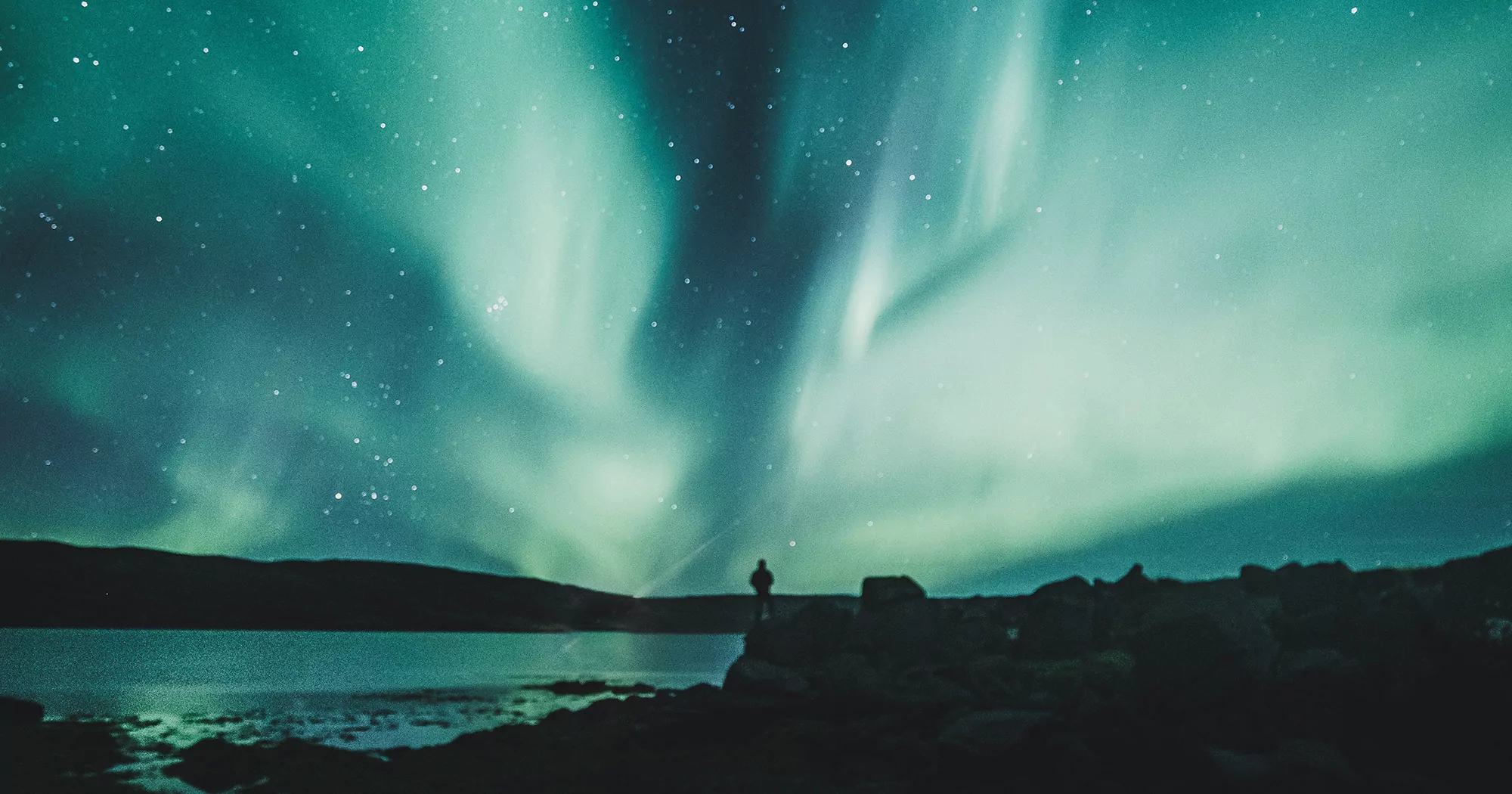 Aurora boreal em viagem para a Islândia