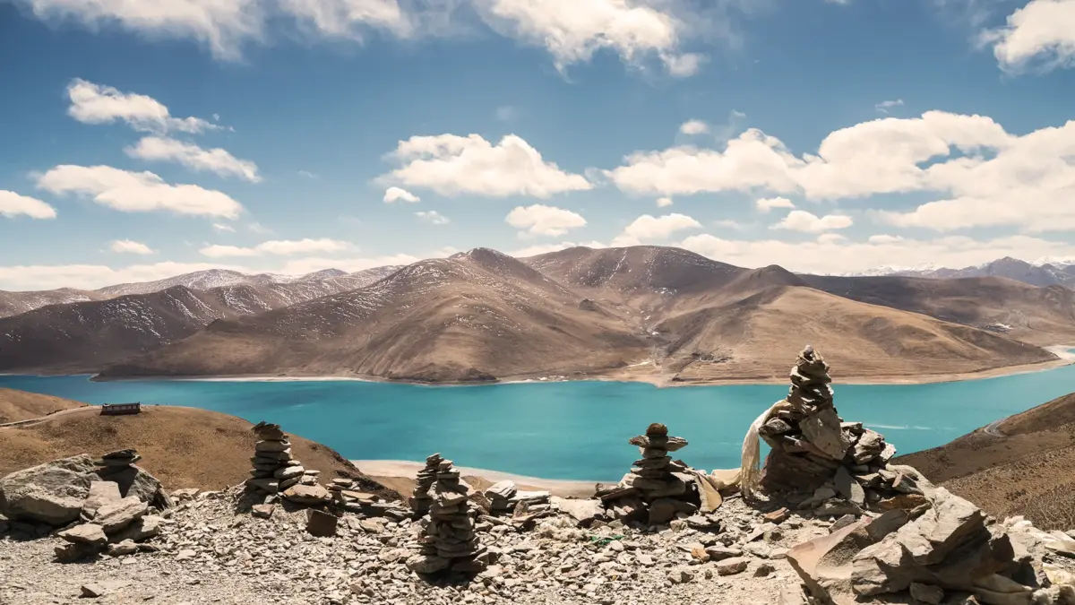 lago-yamdrok-tso-tibete Lago Yamdrok Tso, no Tibete.