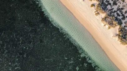 Vista aérea de Ningaloo Reef.