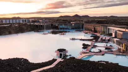 Vista aérea do The Retreat at Blue Lagoon.