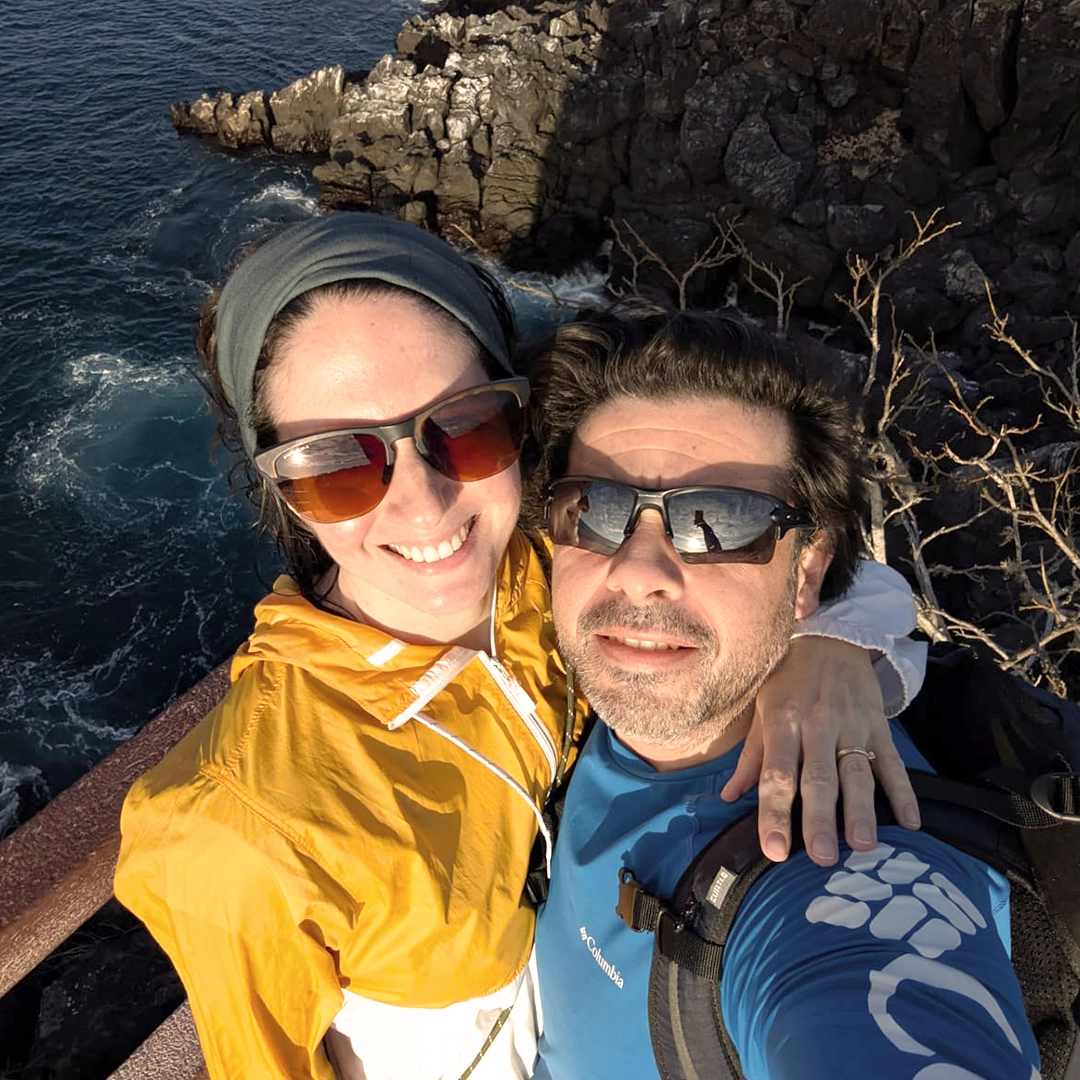 Patrícia e Marcelo em viagem para as Ilhas Galápagos