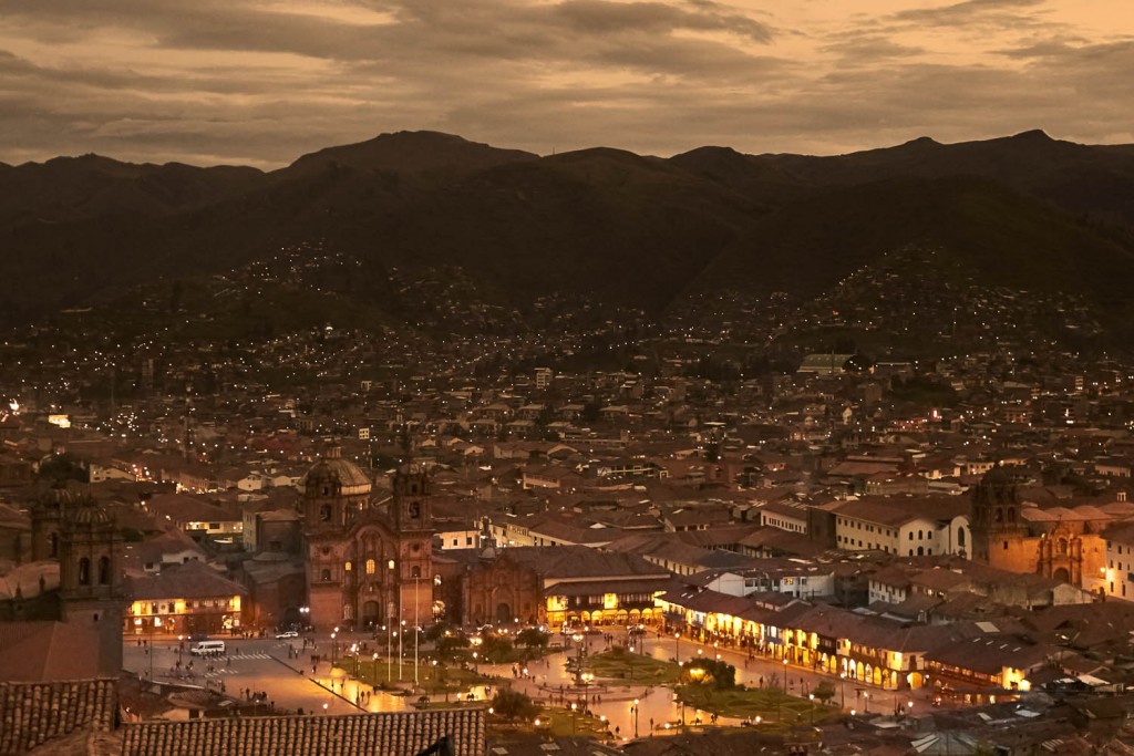 A vista da antiga capital inca a partir da Igreja de São Cristóvão: bom lugar para ver o por-do-sol