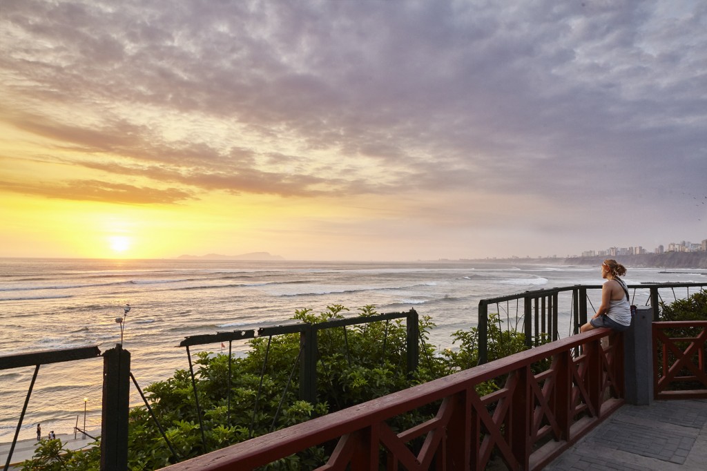 Pôr do sol em Miraflores: programa cênico todo fim de tarde