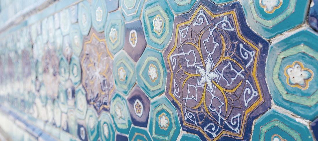 uzbequistão azul parede